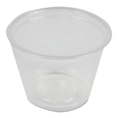 Boardwalk® Soufflé/Portion Cups, 1 oz, Polypropylene, Clear, 20 Cups/Sleeve, 125 Sleeves/Carton Cups-Portion, Plastic - Office Ready