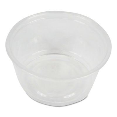 Boardwalk® Soufflé/Portion Cups, 2 oz, Polypropylene, Clear, 20 Cups/Sleeve, 125 Sleeves/Carton Cups-Portion, Plastic - Office Ready