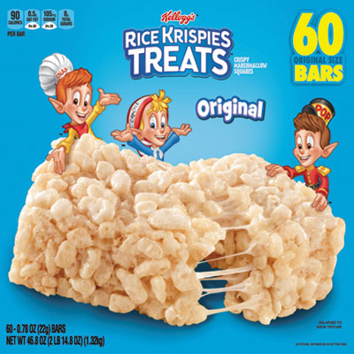 Kellogg's® Rice Krispies® Treats, Original Marshmallow, 0.78 oz Pack, 60/Carton Food-Snack - Office Ready