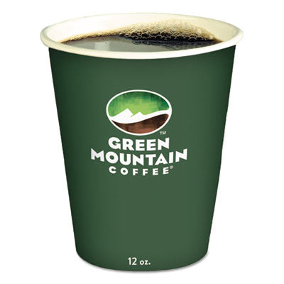 Green Mountain Coffee® Paper Hot Cups, 12 oz, Green Mountain Design, Multicolor, 1,000/Carton Cups-Hot Drink, Paper - Office Ready