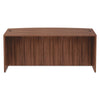 Alera® Valencia™ Series Bow Front Desk Shell, 71" x 41.38" x 29.63", Modern Walnut Desks-Desk Shells - Office Ready