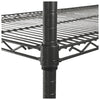 Alera® Three-Tier Wire Cart with Basket, 34w x 18d x 40h, Black Anthracite Carts & Stands-Utility Cart - Office Ready