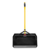 Rubbermaid® Commercial Maximizer™ Heavy-Duty Stand Up Debris Pan, 20.44w x 29h, Plastic, Yellow/Black Dustpans-Hopper - Office Ready
