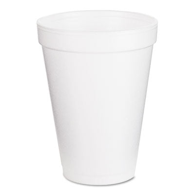 Dart® Foam Drink Cups, 12 oz, White, 25/Pack Cups-Hot/Cold Drink, Foam - Office Ready