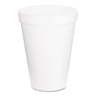 Dart® Foam Drink Cups, 12 oz, White, 1,000/Carton Cups-Hot/Cold Drink, Foam - Office Ready