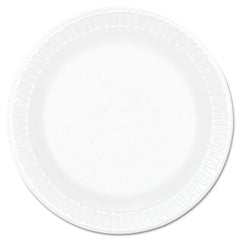Dart® Concorde® Non-Laminated Foam Dinnerware, 6" dia, White, 1,000/Carton