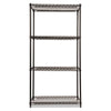 Alera® NSF Certified Industrial Heavy-Duty Wire Shelving Starter Kit, 36w x 18d x 72h, Black Shelving Units-Multiuse Shelving-Open - Office Ready