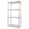 Alera® NSF Certified Industrial Heavy-Duty Wire Shelving Starter Kit, 36w x 18d x 72h, Silver Shelving Units-Multiuse Shelving-Open - Office Ready