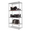 Alera® NSF Certified Industrial Heavy-Duty Wire Shelving Starter Kit, 36w x 18d x 72h, Silver Shelving Units-Multiuse Shelving-Open - Office Ready