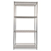 Alera® NSF Certified Industrial Heavy-Duty Wire Shelving Starter Kit, 36w x 24d x 72h, Silver Shelving Units-Multiuse Shelving-Open - Office Ready