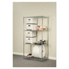 Alera® NSF Certified Industrial Heavy-Duty Wire Shelving Starter Kit, 36w x 24d x 72h, Silver Shelving Units-Multiuse Shelving-Open - Office Ready