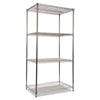 Alera® NSF Certified Industrial Heavy-Duty Wire Shelving Starter Kit, 36w x 24d x 72h, Silver Shelving Units-Multiuse Shelving-Open - Office Ready