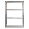 Alera® NSF Certified Industrial Heavy-Duty Wire Shelving Starter Kit, 48w x 18d x 72h, Silver Shelving Units-Multiuse Shelving-Open - Office Ready