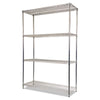 Alera® NSF Certified Industrial Heavy-Duty Wire Shelving Starter Kit, 48w x 18d x 72h, Silver Shelving Units-Multiuse Shelving-Open - Office Ready
