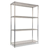 Alera® NSF Certified Industrial Heavy-Duty Wire Shelving Starter Kit, 48w x 18d x 72h, Silver Shelving Units-Multiuse Shelving-Open - Office Ready