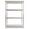 Alera® NSF Certified Industrial Heavy-Duty Wire Shelving Starter Kit, 48w x 24d x 72h, Silver Shelving Units-Multiuse Shelving-Open - Office Ready