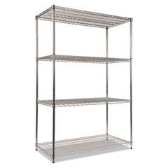 Alera® NSF Certified Industrial Heavy-Duty Wire Shelving Starter Kit, 48w x 24d x 72h, Silver