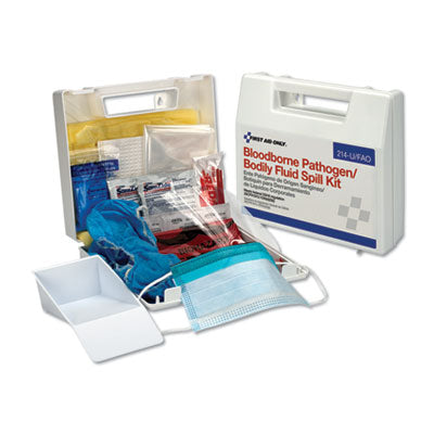 First Aid Only™ BBP Spill Cleanup Kit, 2.5 x 9 x 8 Blood Cleanup Kits-Biohazard - Office Ready