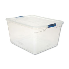 Rubbermaid® Clever Store Basic Latch-Lid Container, 71 qt, 18.63" x 23.5" x 12.25", Clear