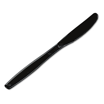 Dixie® Plastic Cutlery, Heavyweight Knives, Black, 1,000/Carton Utensils-Disposable Knife - Office Ready