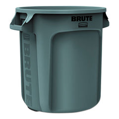 Rubbermaid® Commercial Vented Round Brute® Container, Plastic, 10 gal, Gray