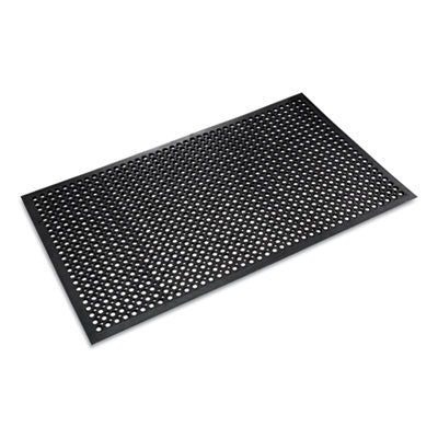 Crown Safewalk-Light™ Heavy-Duty Anti-Fatigue Mat, Rubber, 36 x 60, Black Mats-Anti-Fatigue Mat - Office Ready