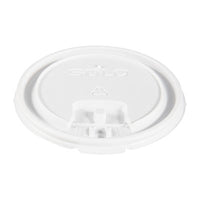 Dart® Lift Back & Lock Tab Lids for Paper Cups, Fits 10 oz to 24 oz Cups, White, 100/Sleeve, 10 Sleeves/Carton Cup Lids-Hot Cup - Office Ready