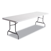 Alera® Resin Banquet Folding Table, Square Edge, 96w x 30d x 29h, Platinum Multiuse Folding & Nesting Tables - Office Ready