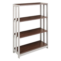 Linea Italia® Trento Line Bookcase, Three-Shelf, 31 1/2w x 11 5/8d x 43 1/4h, Mocha Bookcases-Shelf Bookcase - Office Ready