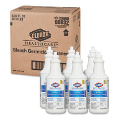 Clorox® Healthcare® Bleach Germicidal Cleaner, 32 oz Pull-Top Bottle, 6/Carton