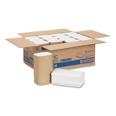 Georgia Pacific® Professional Pacific Blue Basic™ S-Fold Paper Towels, 10 1/4x9 1/4, White, 250/Pack, 16 PK/CT Towels & Wipes-Singlefold Paper Towel - Office Ready
