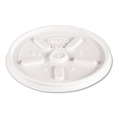 Dart® Plastic Lids for Foam Cups, Bowls & Containers, Bowls and Containers, Vented, Fits 6-14 oz, White, 1,000/Carton Food Containers-Takeout Lid, Plastic - Office Ready