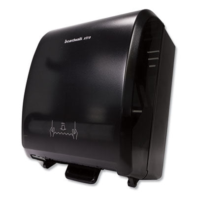 Boardwalk® Xtra Mechanical Hands-Free Roll Towel Dispenser, 12.31 x 9.31 x 15.94, Black Towel Dispensers-Roll, Mechanical - Office Ready
