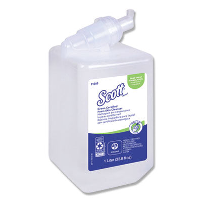 Scott® Essential™ Green Certified Foam Skin Cleanser, Neutral, 1,000 mL Bottle, 6/Carton Personal Soaps-Foam Refill - Office Ready