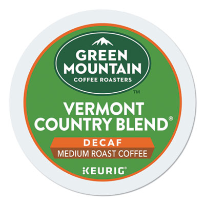 Green Mountain Coffee® Vermont Country Blend® Decaf Coffee K-Cups®, 96/Carton Beverages-Decaffeinated Coffee, K-Cup - Office Ready