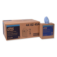 Tork® Industrial Paper Wiper, 4-Ply, 8.54 x 16.5, Unscented, Blue, 90 Towels/Box, 10 Boxes/Carton Disposable Dry Wipes - Office Ready