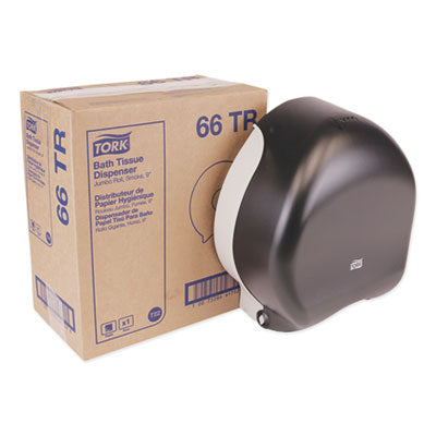 Tork?« Jumbo Bath Tissue Dispenser, 10.63 x 5.75 x 12, Smoke JRT Roll, Single Toilet Paper Dispensers - Office Ready