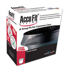 AccuFit® Linear Low Density Can Liners with AccuFit® Sizing, 23 gal, 0.9 mil, 28" x 45", Black, 50/Box