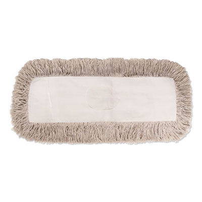 Boardwalk® Industrial Dust Mop Head, Hygrade Cotton, 18w x 5d, White Mop Heads-Dust - Office Ready