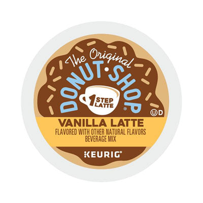 The Original Donut Shop® Vanilla One Step Latte, 20/Box Beverages-Coffee, K-Cup - Office Ready