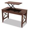 Alera® Sit-to-Stand Table Desk, 47.25" x 23.63" x 29.5" to 43.75", Modern Walnut Desks-Desk Tables - Office Ready
