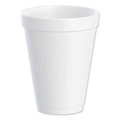 Dart® Foam Drink Cups, 12 oz, White, 25/Bag, 40 Bags/Carton Cups-Hot/Cold Drink, Foam - Office Ready