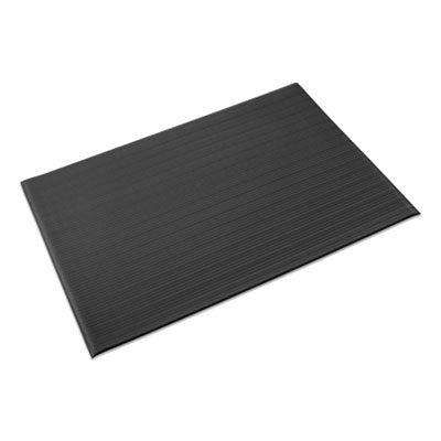 Crown Ribbed Vinyl Anti-Fatigue Mat, 24 x 36, Black Anti Fatigue Mats - Office Ready