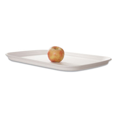 Eco-Products® Regalia™ Renewable Sugarcane Tray, 13 x 17 x 1.3, White, 100/Carton Takeout Food Containers - Office Ready