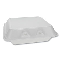 Pactiv Evergreen SmartLock® Foam Hinged Containers, Small, 7.5 x 8 x 2.63, White, 150/Carton