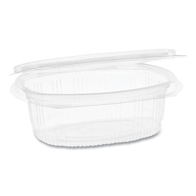 Pactiv Evergreen EarthChoice® PET Hinged Lid Deli Containers, 12 oz, 4.92 x 5.87 x 1.89, Clear, 200/Carton Food Containers-Takeout Clamshell, Plastic - Office Ready