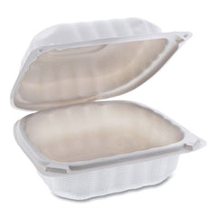 Pactiv Evergreen EarthChoice® SmartLock® Microwavable Hinged Lid Containers, 6 x 6 x 3.1, White, 400/Carton