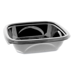 Pactiv Evergreen EarthChoice® PET Container Bases, 24 oz, 7 x 7 x 1.52, Black, 300/Carton