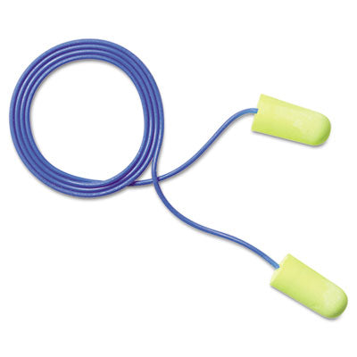 3M™ E·A·Rsoft™ Yellow Neons™ Soft Foam Earplugs, Corded, Regular Size, 200 Pairs Ear Plugs-Single Use - Office Ready