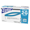 Ziploc® Zipper Freezer Bags, 2 gal, 2.7 mil, 13" x 15.5", Clear, 100/Carton Bags-Zipper & Slider Food Storage Bags - Office Ready